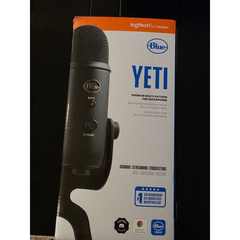 Last One Blue Blackout Yeti Gaming and Streaming Microphone Brand New